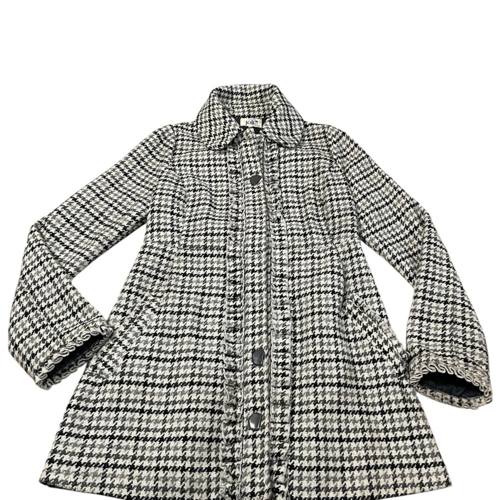 Black and White Houndstooth m Coat